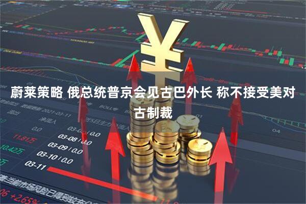 蔚莱策略 俄总统普京会见古巴外长 称不接受美对古制裁