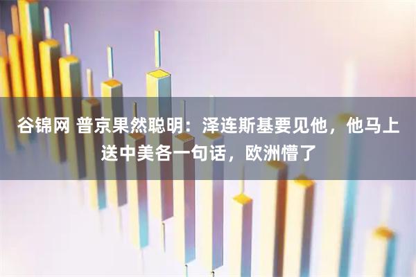谷锦网 普京果然聪明：泽连斯基要见他，他马上送中美各一句话，欧洲懵了